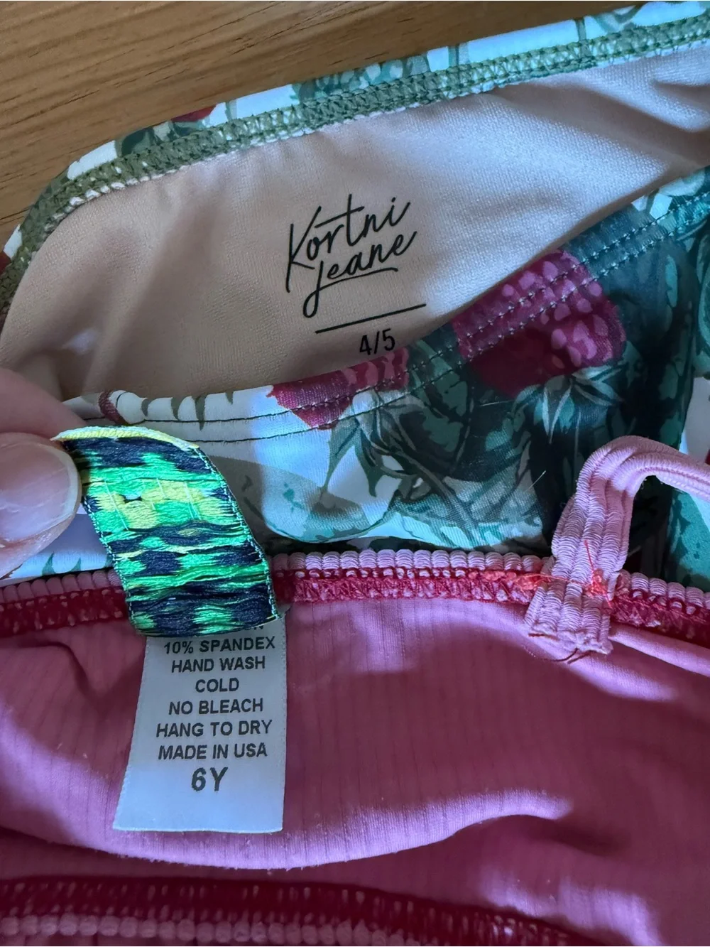 Kids Floral Ruffle Swim Bottoms and Tops - 5-piece lot, size 4/5